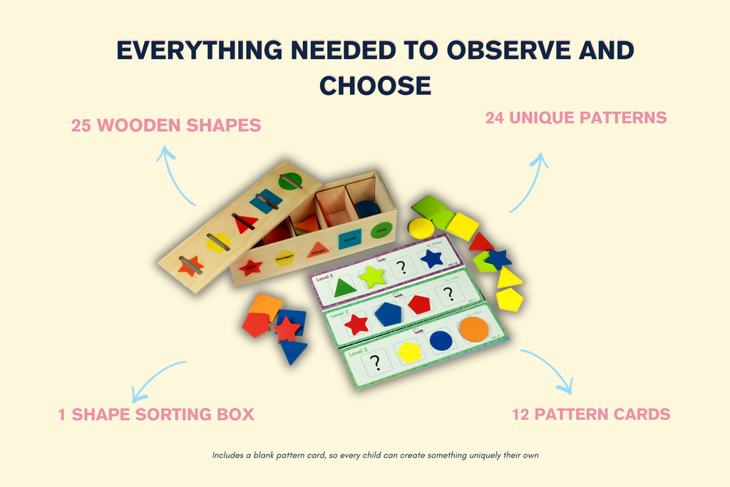 Shape Studio toddlr - pattern recognition cards with progressive difficulty levels