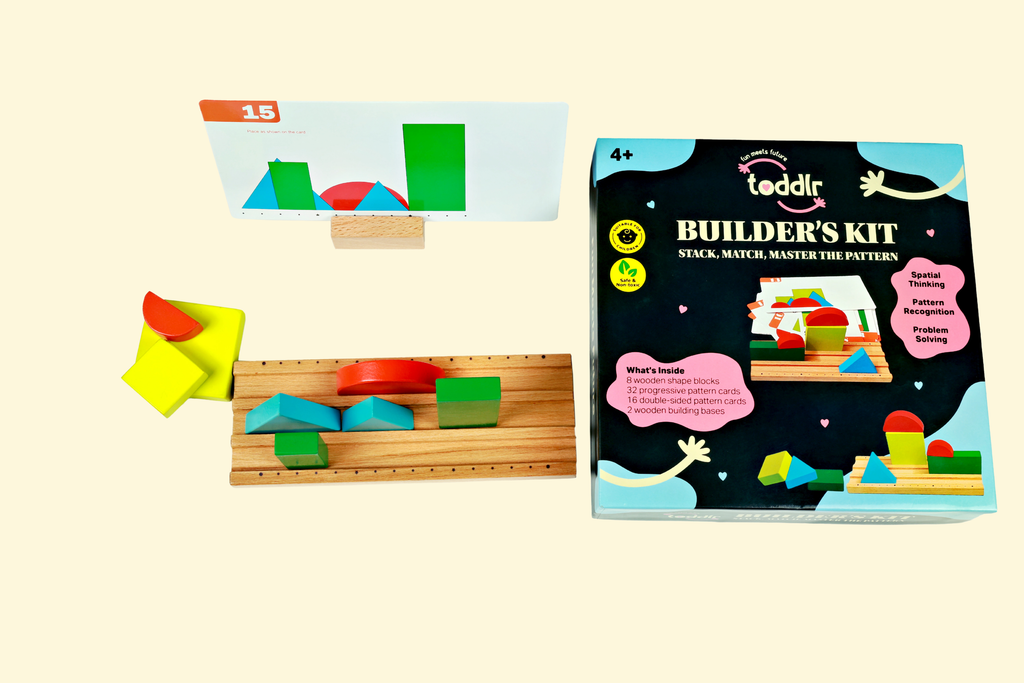Builder's Kit toddlr - 32 progressive pattern challenge cards from easy to complex