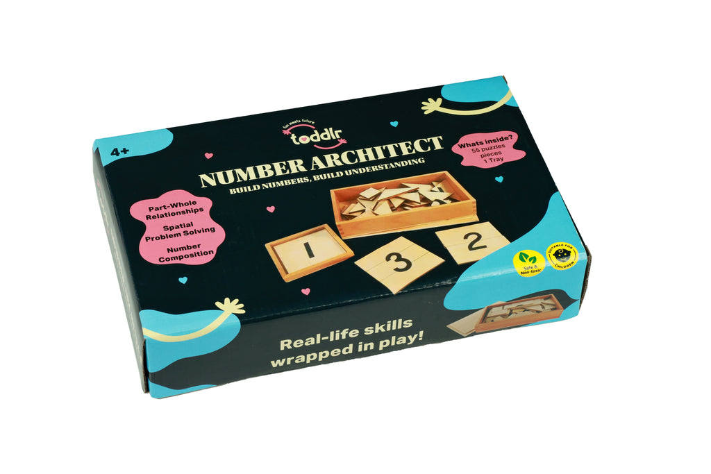 toddlr's Number Architect educational toy on a white background