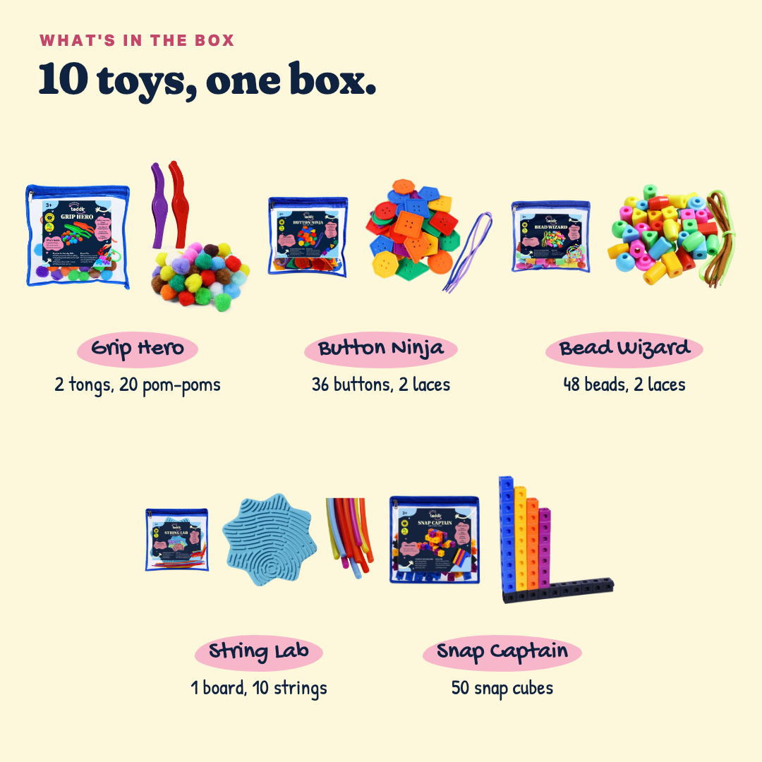 What's in the box: The Complete Head Start, toys 1 to 5