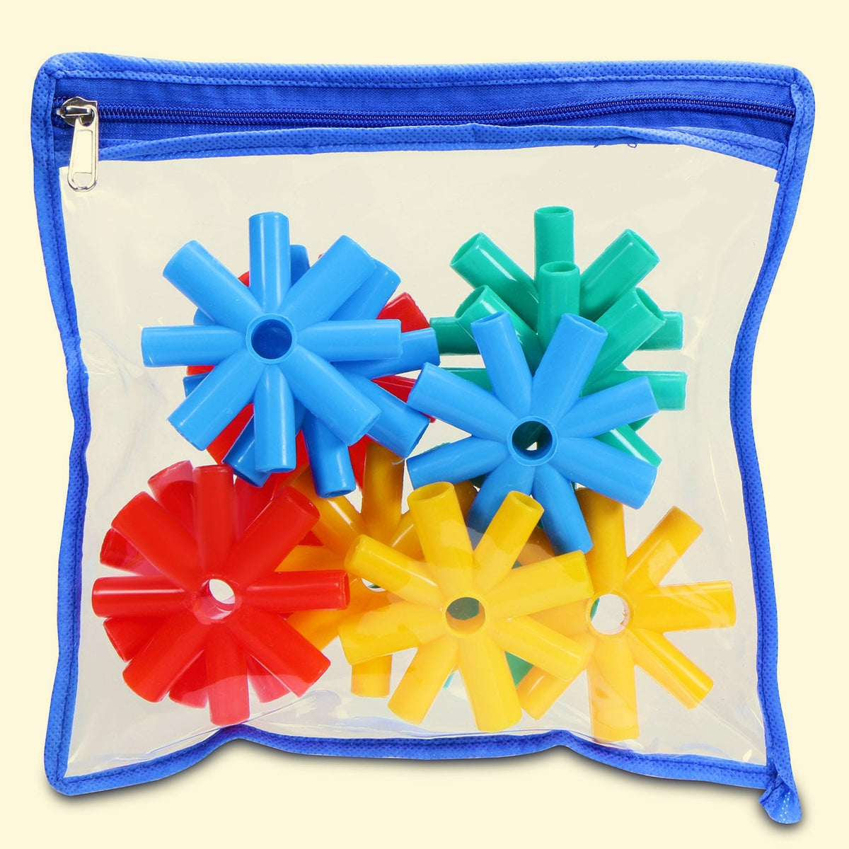 toddlr Link Champion linking blocks packed in their zip pouch