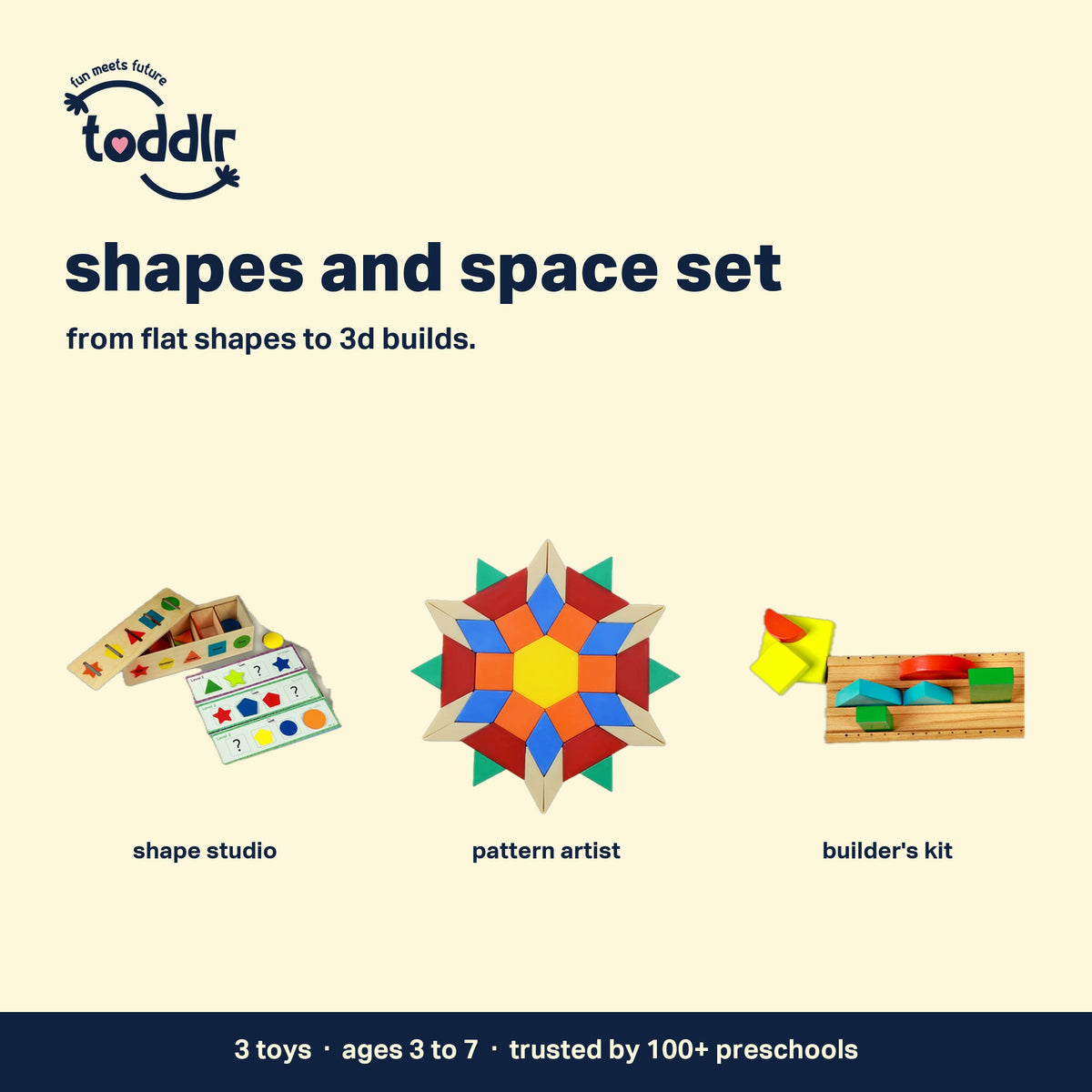Shapes and Space Set: Shape Studio, Pattern Artist, Builder's Kit